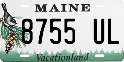 ME license plate 8755UL