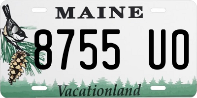 ME license plate 8755UO