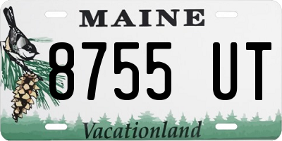 ME license plate 8755UT