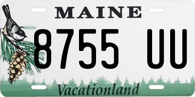 ME license plate 8755UU