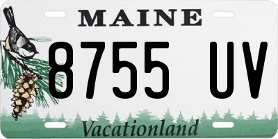 ME license plate 8755UV