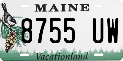 ME license plate 8755UW