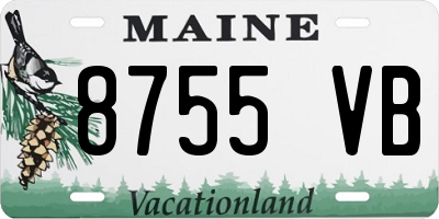 ME license plate 8755VB