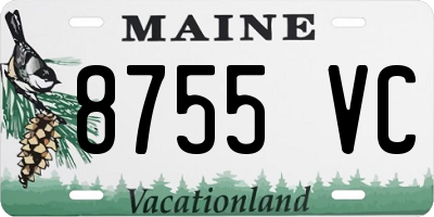 ME license plate 8755VC