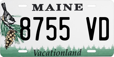 ME license plate 8755VD