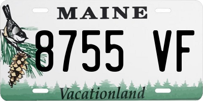 ME license plate 8755VF