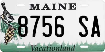 ME license plate 8756SA