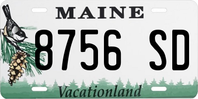 ME license plate 8756SD