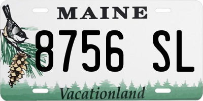 ME license plate 8756SL