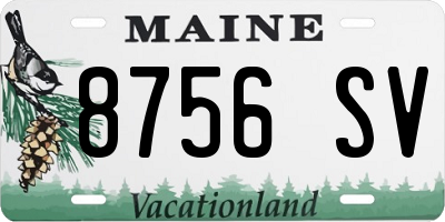 ME license plate 8756SV