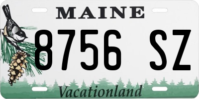 ME license plate 8756SZ