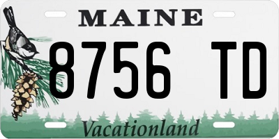 ME license plate 8756TD