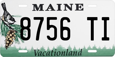ME license plate 8756TI