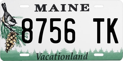 ME license plate 8756TK