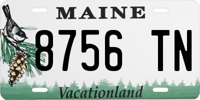 ME license plate 8756TN