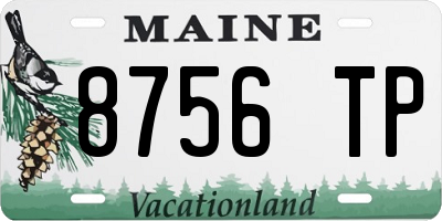 ME license plate 8756TP