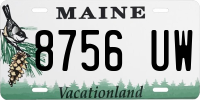 ME license plate 8756UW