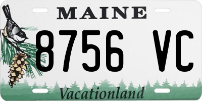 ME license plate 8756VC