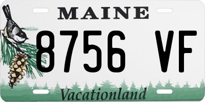 ME license plate 8756VF