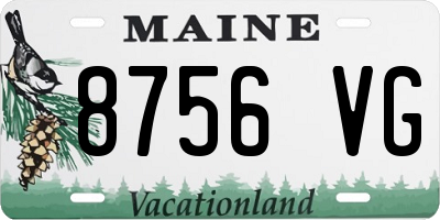 ME license plate 8756VG