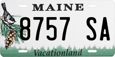 ME license plate 8757SA