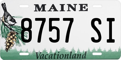 ME license plate 8757SI