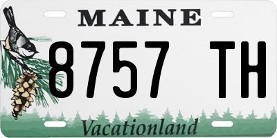 ME license plate 8757TH