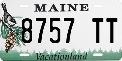 ME license plate 8757TT