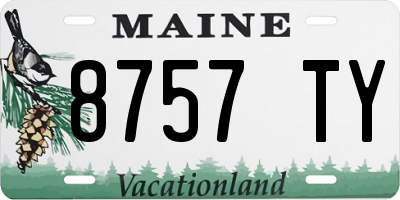 ME license plate 8757TY
