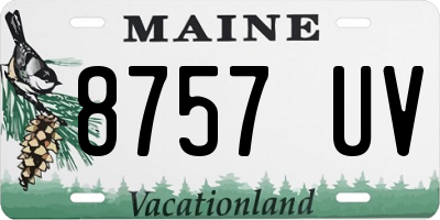 ME license plate 8757UV