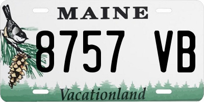 ME license plate 8757VB