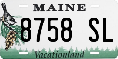 ME license plate 8758SL