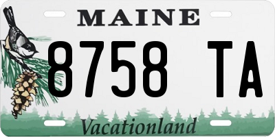 ME license plate 8758TA