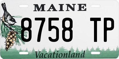 ME license plate 8758TP