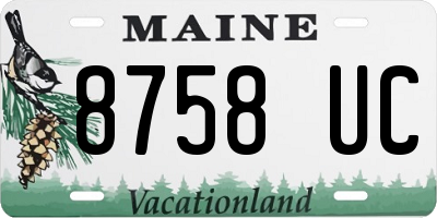 ME license plate 8758UC