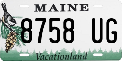 ME license plate 8758UG
