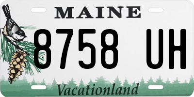 ME license plate 8758UH