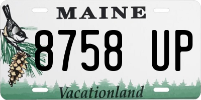 ME license plate 8758UP
