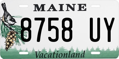 ME license plate 8758UY