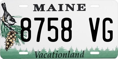 ME license plate 8758VG