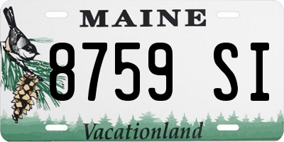 ME license plate 8759SI