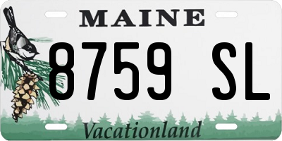 ME license plate 8759SL