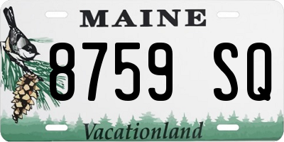 ME license plate 8759SQ