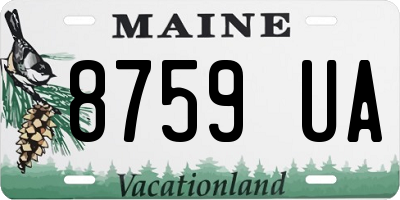 ME license plate 8759UA