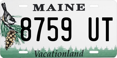 ME license plate 8759UT