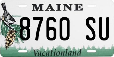ME license plate 8760SU