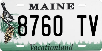 ME license plate 8760TV