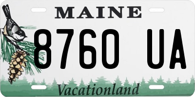 ME license plate 8760UA