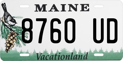 ME license plate 8760UD