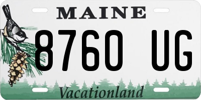 ME license plate 8760UG